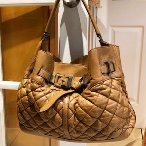 Gentle used lamb skin BURBERRY shoulder bag